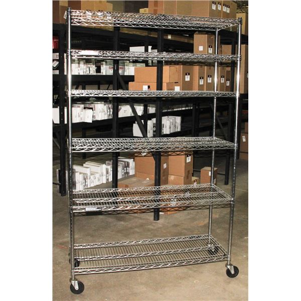 METRO RACK STYLE SHELVING UNIT ON WHEELS