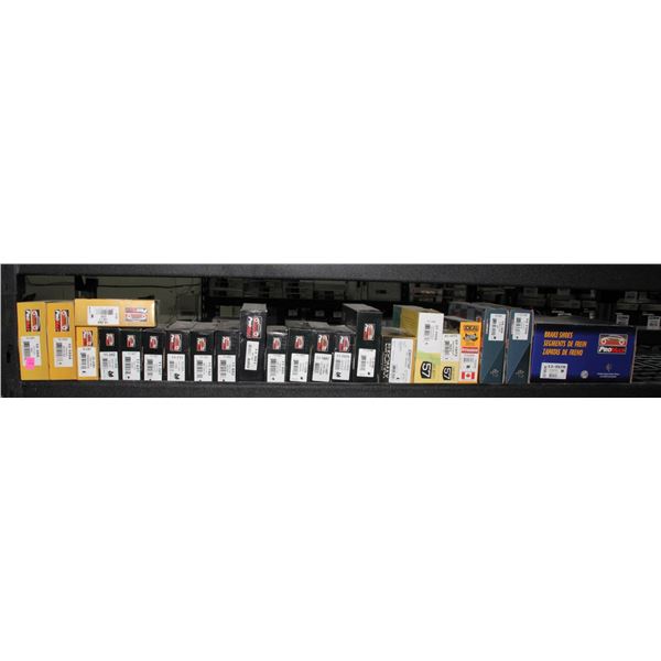 SHELF OF BRAKE PADS AND OR SHOES
