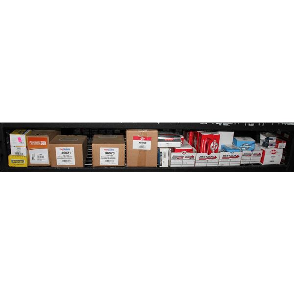 SHELF OF MISCELLANEOUS AUTOMOTIVE PARTS