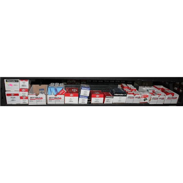 SHELF OF MISCELLANEOUS AUTOMOTIVE PARTS