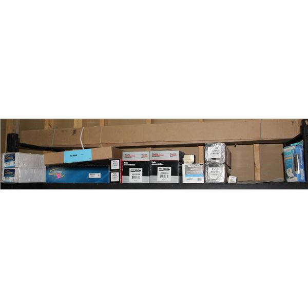 SHELF OF MISCELLANEOUS AUTOMATIVE PARTS