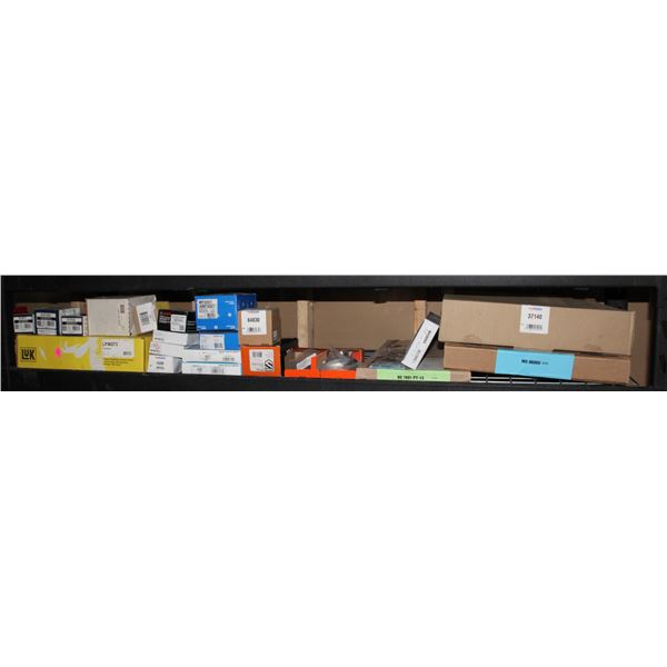 SHELF OF MISCELLANEOUS AUTOMATIVE PARTS
