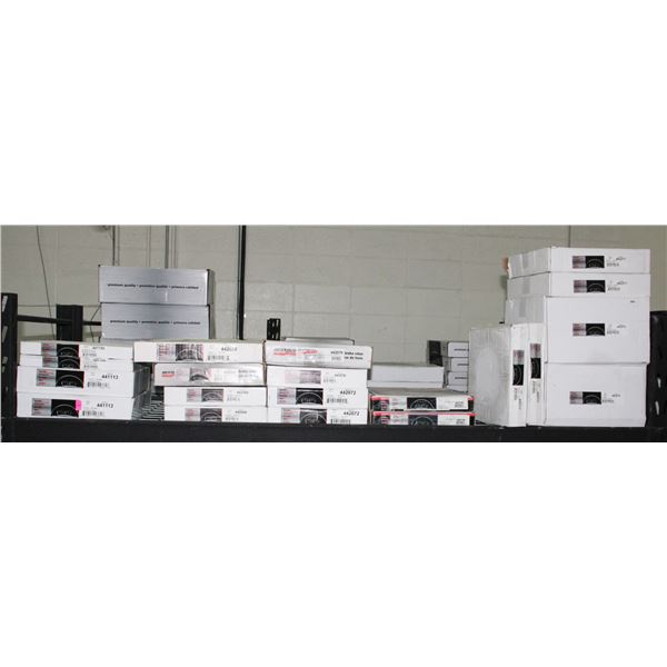SHELF OF ASSORTED BRAKE ROTORS