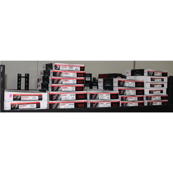 SHELF OF ASSORTED BRAKE ROTORS