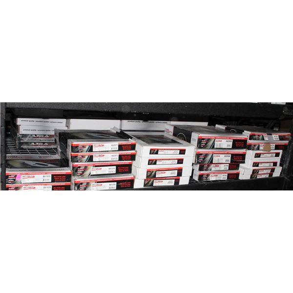 SHELF OF ASSORTED BRAKE ROTORS