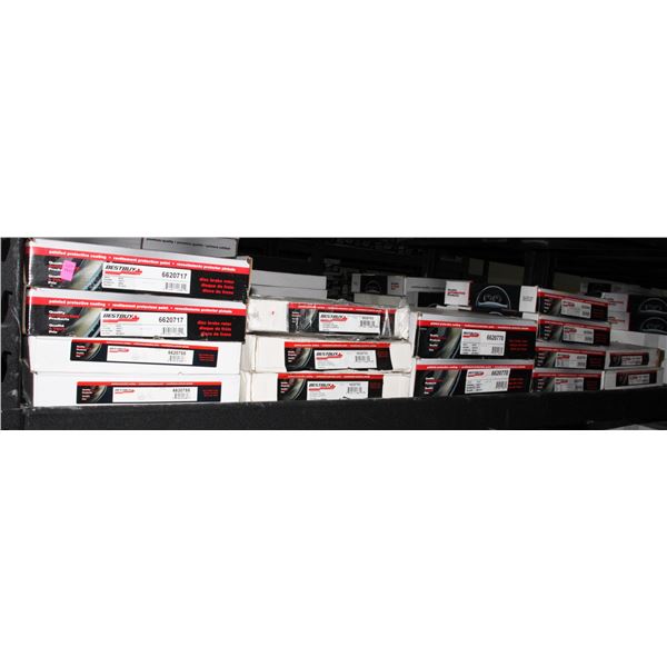 SHELF OF ASSORTED BRAKE ROTORS