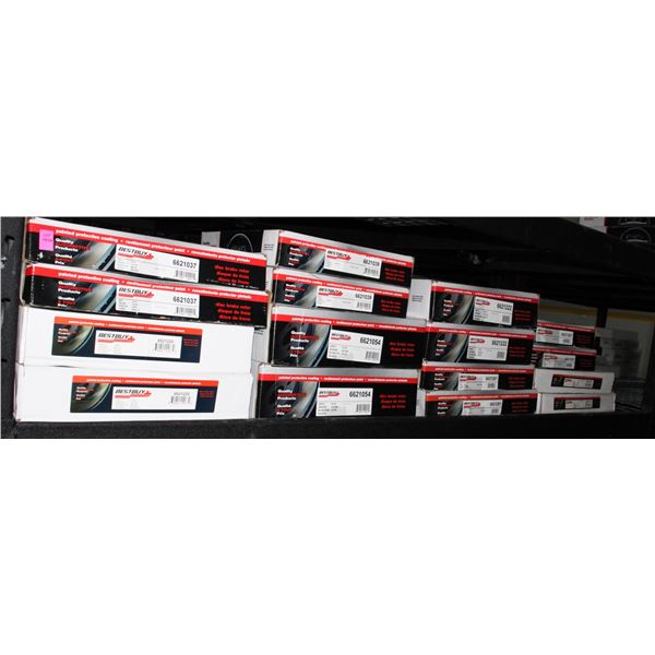 SHELF OF ASSORTED BRAKE ROTORS