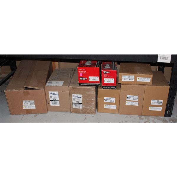 SHELF OF HEATER CORES, OIL PANS, AND MORE