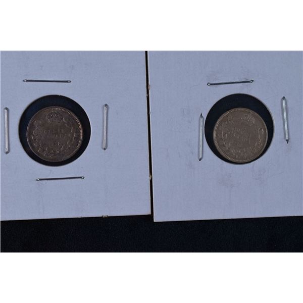 2 Canada Nickels 1918 x 2