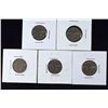 Image 1 : 5 Canada Nickels 1922 x 2, 1923 x 3
