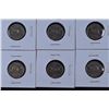 Image 1 : 6 Canada Nickels 1964, 1965 x 2 1966 x 3