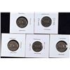 Image 1 : 5 Canada Nickels 1968 x 2, 1969 x 3