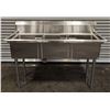 Image 2 : 59" x 24" Three Tub Sink, Omcan 22114| R9FL