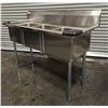 Image 3 : 59" x 24" Three Tub Sink, Omcan 22114| R9FL