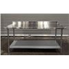 Image 1 : 72" x 30" Stainless Steel Work Table with 4" Backsplash, Omcan 22090| R8-3/GY3-2