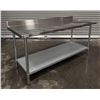 Image 3 : 72" x 30" Stainless Steel Work Table with 4" Backsplash, Omcan 22090| R8-3/GY3-2