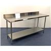 Image 1 : 72" x 24" Stainless Steel Work Table with 4" Backsplash, Omcan 22083| R9-3