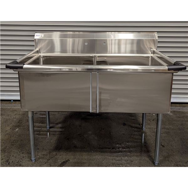 53" x 30" Two Tub Sink, Omcan 22119| Con F