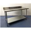 Image 1 : 60" x 30" Stainless Steel Work Table with 4" Backsplash, Omcan 22089| R7-4