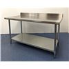 Image 2 : 60" x 30" Stainless Steel Work Table with 4" Backsplash, Omcan 22089| R7-4