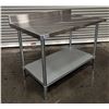 Image 3 : 48" x 30" Stainless Steel Work Table with 4" Backsplash, Omcan 22088| RBD
