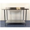 Image 2 : 48" x 24" Stainless Steel Work Table with 4" Backsplash, Omcan 22081| MR3-4