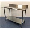 Image 3 : 48" x 24" Stainless Steel Work Table with 4" Backsplash, Omcan 22081| MR3-4