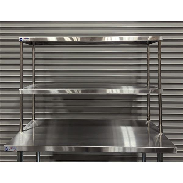 48" x 14" Stainless Double Over Shelf, Omcan 23988| MR5-2
