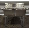 Image 2 : 41" x 24" Two Tub Sink, Omcan 22113| ConF