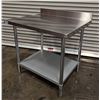 Image 3 : 36" x 30" Stainless Steel Work Table with 4" Backsplash, Omcan 22087| RBD