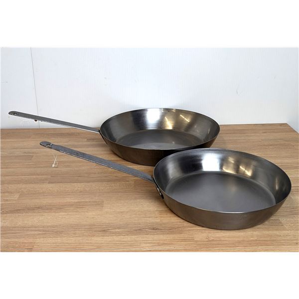 10-3/4" &  12-1/2" French Style Fry Pans - Lot of 2pcs| L6CR5