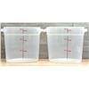 Image 1 : Cambro 6qt Translucent Round Polypropylene Food Storage Containers - Lot of 2| L6CR5