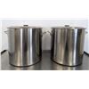 Image 1 : 16" Dia Stainless Steel Pots W/Lids - Set of 2| KC5/L12-2