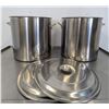 Image 2 : 16" Dia Stainless Steel Pots W/Lids - Set of 2| KC5/L12-2