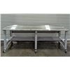 Image 1 : Uline 90" x 36" Stainless Steel Top Packing Table| SS1/RBD