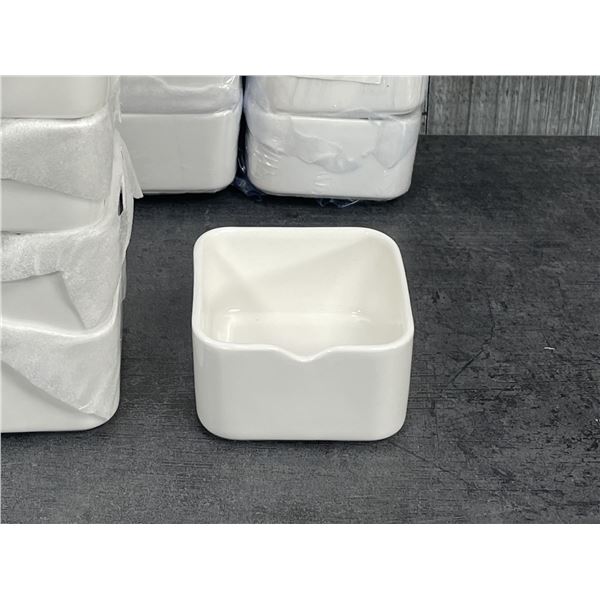 Mekkano 2-7/8" White Square 4.25oz Bowls, Arcoroc L9556 - Lot of 24| L6CR3