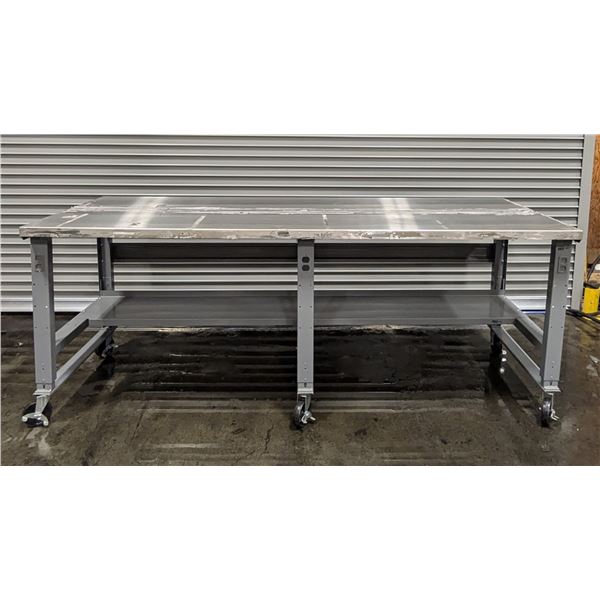 Uline 90" x 36" Stainless Steel Top Packing Table| SS6/RBD