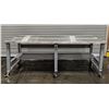 Image 1 : Uline 90" x 36" Stainless Steel Top Packing Table| SS6/RBD