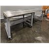 Image 2 : Uline 90" x 36" Stainless Steel Top Packing Table| SS6/RBD