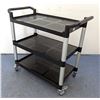Image 2 : Black Plastic Bussing Cart with 19.5" x 31" Tray Size, Omcan 43069| R4-1