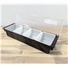 Image 2 : 4-Compartment 20" Condiment Holders, Omcan 80590 - Lot of 2| L6CR1