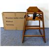 Image 1 : Walnut Color Wooden High Chair, Omcan 80611| R3-2