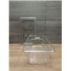 Image 3 : JD 1/4 Size 4" Deep Clear Plastic Polycarbonate Food Pans W/Lids - Set of 6| 1/4set1/L6CR1