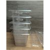 Image 5 : JD 1/4 Size 6" Deep Clear Plastic Polycarbonate Food Pans W/Lids - Lot of 8pcs| 1/4set3/L6CR1