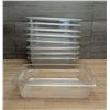 Image 1 : JD 1/4 Size 2-1/2" Deep Clear Plastic Polycarbonate Food Pans - Lot of 9| 1/4set4/L6CR1