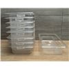 Image 3 : JD 1/4 Size 2-1/2" Deep Clear Plastic Polycarbonate Food Pans - Lot of 9| 1/4set4/L6CR1