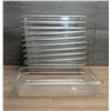 Image 1 : JD 1/3 Size 2-1/2" Deep Clear Plastic Polycarbonate Food Pans - Lot of 11| 1/3set1/L6CR1