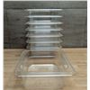Image 1 : JD 1/6 Size 2-1/2" Deep Clear Plastic Polycarbonate Food Pans - Lot of 8| 1/6set1/L6CR1