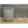 Image 3 : JD 1/6 Size 2-1/2" Deep Clear Plastic Polycarbonate Food Pans - Lot of 8| 1/6set1/L6CR1