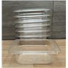 Image 1 : JD 1/9 Size 2-1/2" Deep Clear Plastic Polycarbonate Food Pans - Lot of 7| 1/9set1/L6CR9